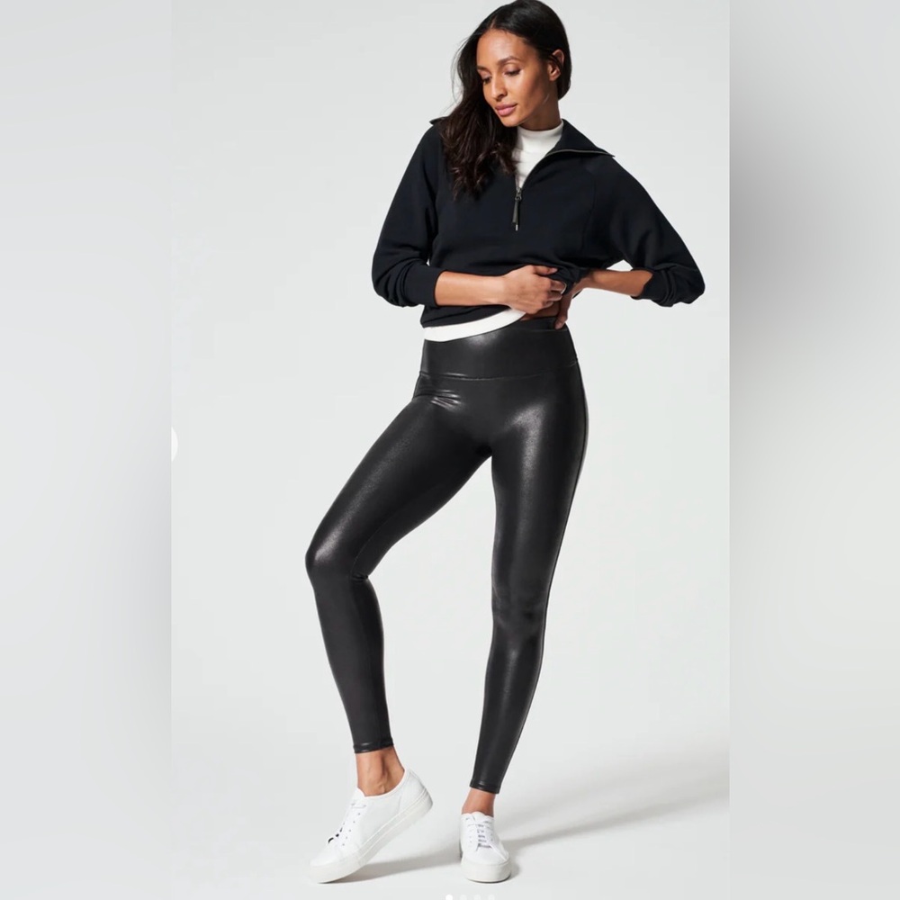 SPANXshape Faux Leather Leggings Size XS
